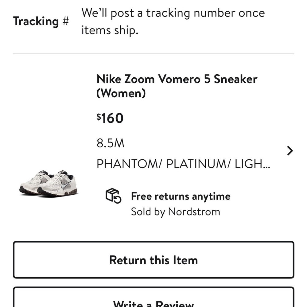 Nike Zoom Vomero 5 Women's Sneakers - White and Black